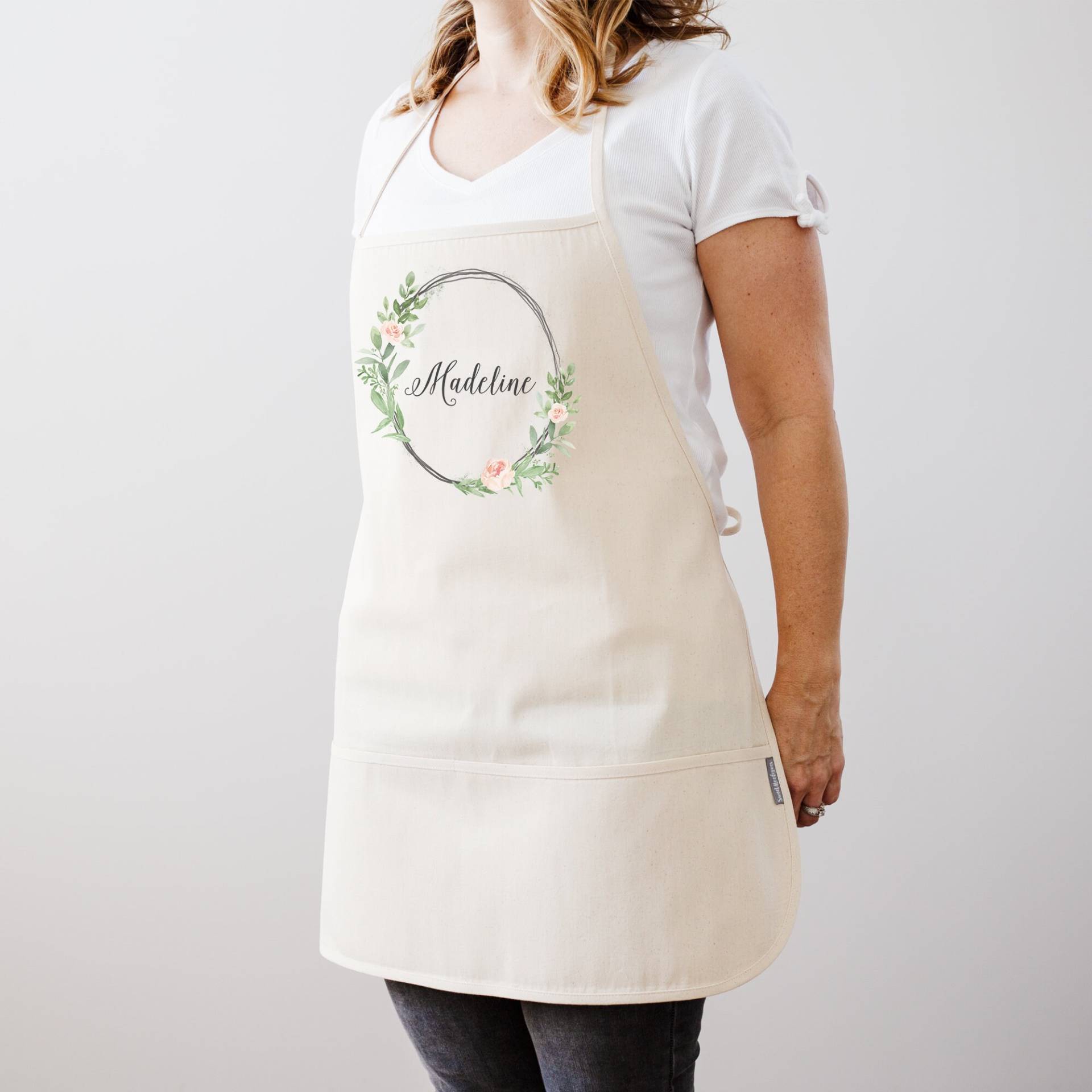 Aquarell Blumenkranz Personalisierte Küchenschürze | Küchen Schürze Volle Benutzerdefinierte Monogramm Schürzen Aquarell Blumenkranz Personalisierte Küchenschürze | Küchen Schürze Volle Benutzerdefinierte Monogramm Schürzen von SweetHooligansDesign