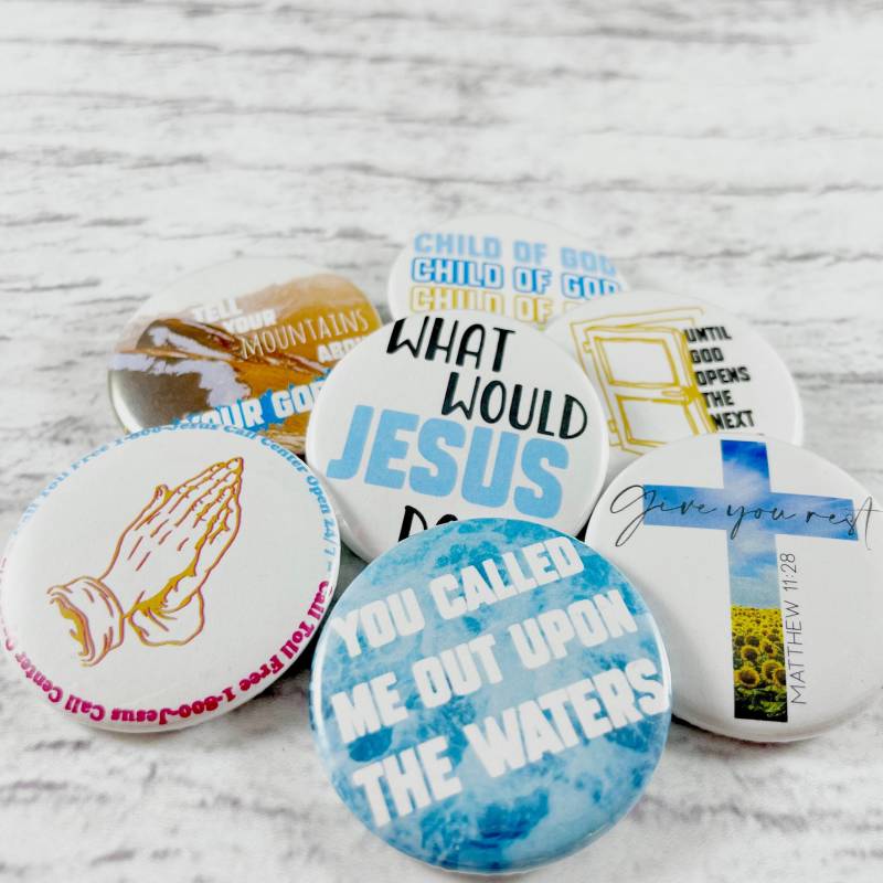 Set Mit 50 Christlichen 1, 5-Zoll-Pin-Back-Buttons Bibel Und Christian Inspiration Rucksack-Buttons von SweetJesusCo