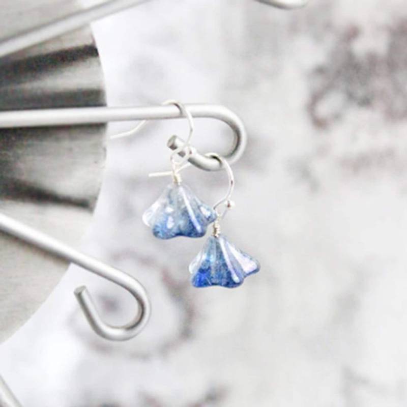 Dunkelblaue Ohrringe - Kronleuchter Schmuck Geschenk Für Sie Dunkelblauer Tropfen Ohr Sterling Silber Freundin Valentinstag Mädchen von SweetLine