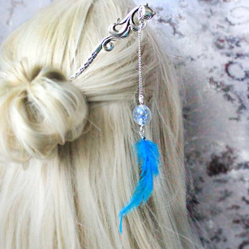 Silber Schmuck Geschenk Für Freundin - Tochter Geburtstag Haar Pick Einzigartig Vergisst Mich Nicht Zubehör Tier Haar-stick-Pin von SweetLine