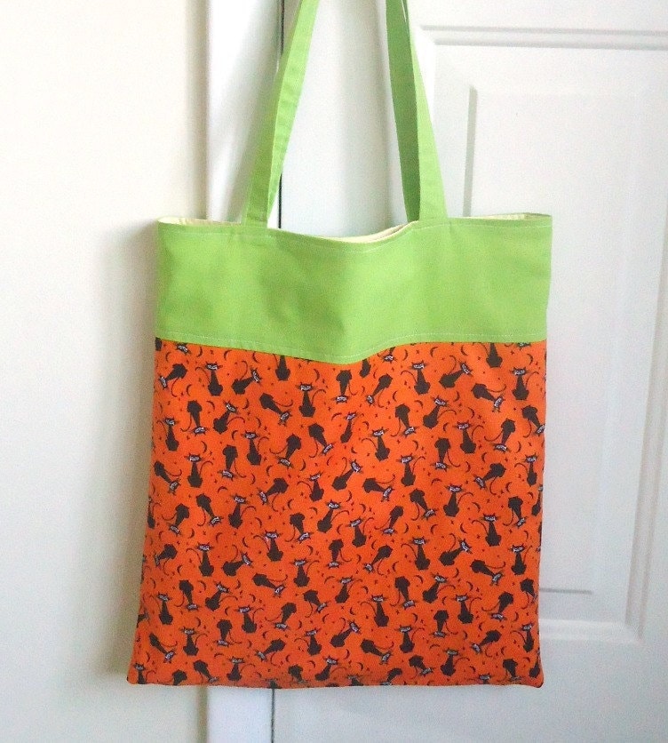 Halloween Einkaufstasche Schwarze Katzen Auf Orange Süßes Oder Saures Tasche, Wiederverwendbar Und Umweltfreundlich, Sofort Versandfertig Halloween Einkaufstasche Schwarze Katzen Auf Orange Süßes Oder Saures Tasche, Wiederverwendbar Und Umweltfreundlich, Sofort Versandfertig von SweetPeaPurseCompany