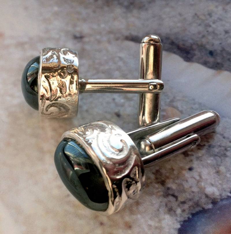 Hämatit-Manschettenknöpfe Hämatit-Manschettenknöpfe von SweetRosieJewellery
