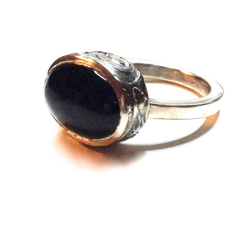 Onyx Cocktail-Ring von SweetRosieJewellery