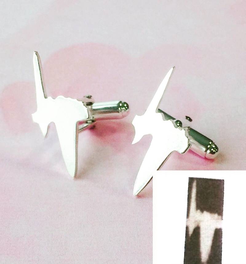 Süße Personalisierte Herzschlag Manschettenknöpfe von SweetRosieJewellery