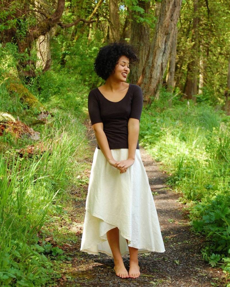 Weiches Langlebiges Hanf Leinen // Tulip Wickelrock One Size Fits All Eco Fashion von SweetSkins