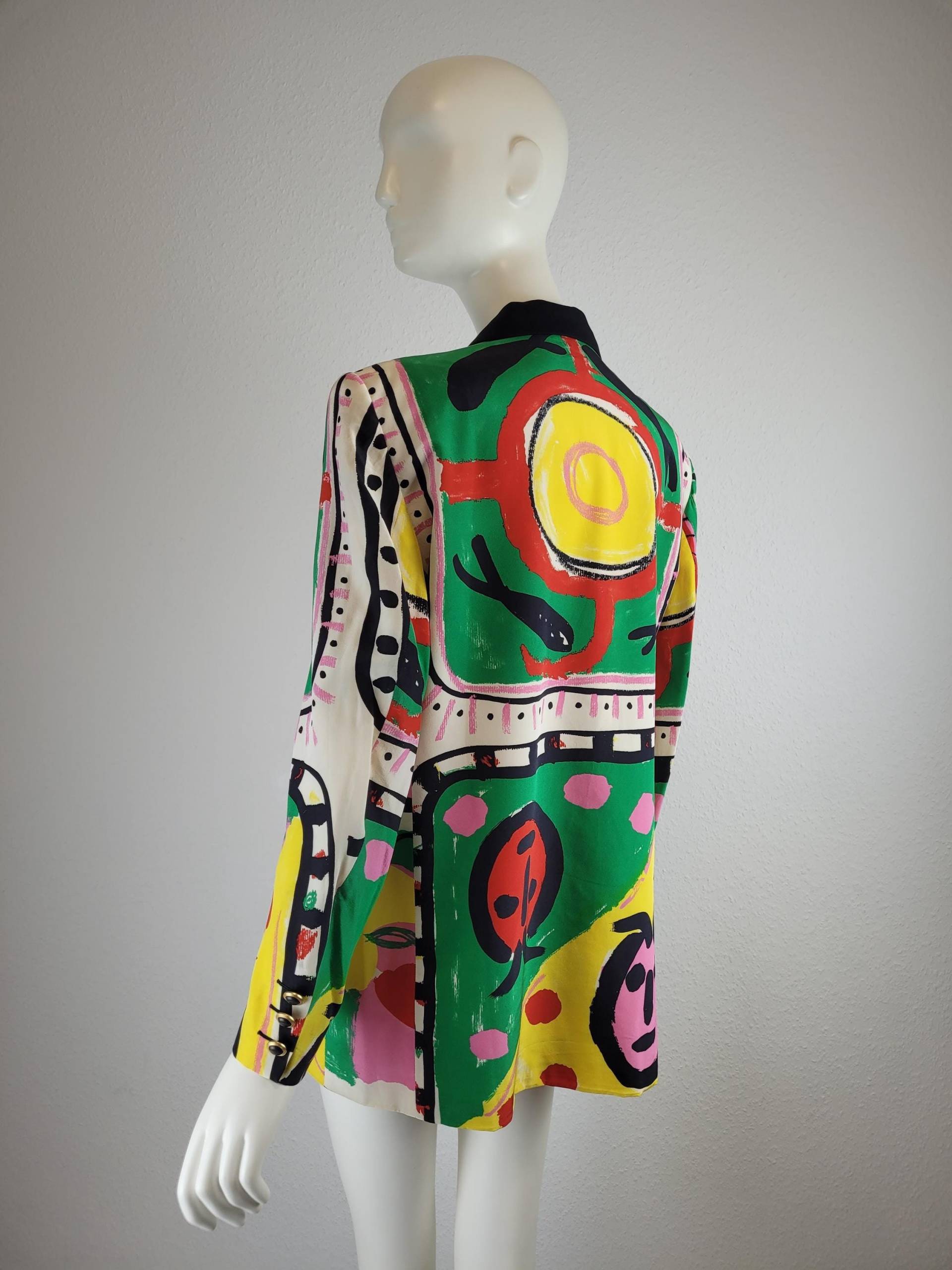 Seltener Extravaganter Und Heller Blazer Aus Reiner Seide Von Renzo Seltener Extravaganter Und Heller Blazer Aus Reiner Seide Von Renzo von SweetSpotVintageChic
