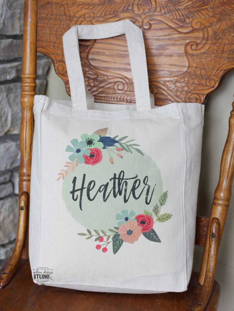 Einkaufstasche, Canvas Tasche, Tote, Markttasche, Name, Benutzerdefinierter Blumen, Lebensmittelgeschäfttasche, Modetasche Einkaufstasche, Canvas Tasche, Tote, Markttasche, Name, Benutzerdefinierter Blumen, Lebensmittelgeschäfttasche, Modetasche von SweetTeaNGrace