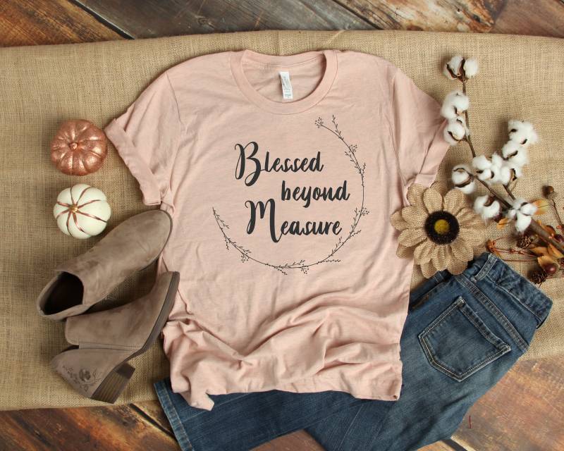 Gesegnet, Über Alle Maßen Dankbar Gesegnet/Kleidung Mamma-Hemd Trendige Danksagung Rustikal Süd Geschenk Bff Chic von SweetTeabyMarcy