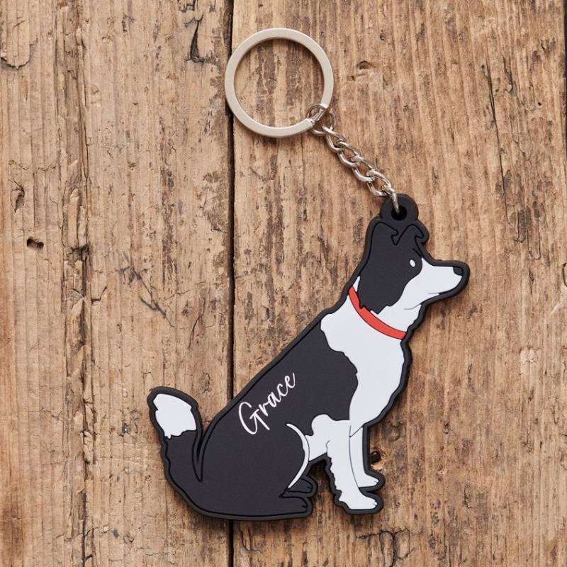 Border Collie Schlüsselanhänger - Personalisierung Verfügbar von SweetWilliamLondon