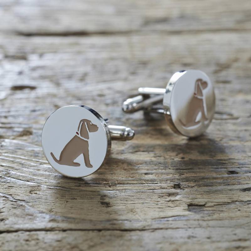 Goldene Cocker Spaniel Manschettenknöpfe von SweetWilliamLondon