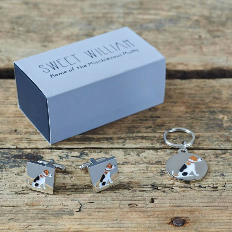 Jack Russell Manschettenknöpfe Und Hundeanhänger Set von SweetWilliamLondon