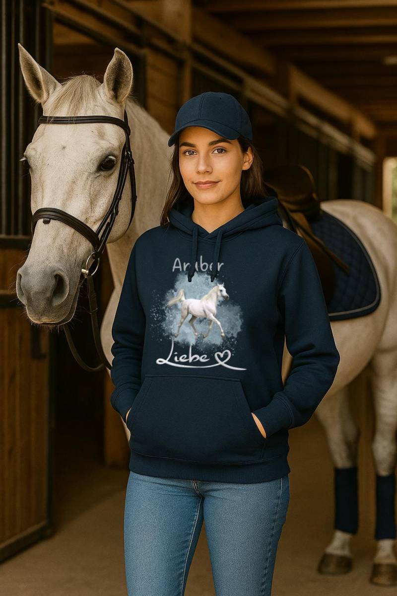 Araber Pferde Hoodie Damen - Pferdeliebe Pullover Pferd Geschenk Reiterin & Pferdemädchen Weihnachtsgeschenk Und Pferdeliebhaber von SweetandHappyPets