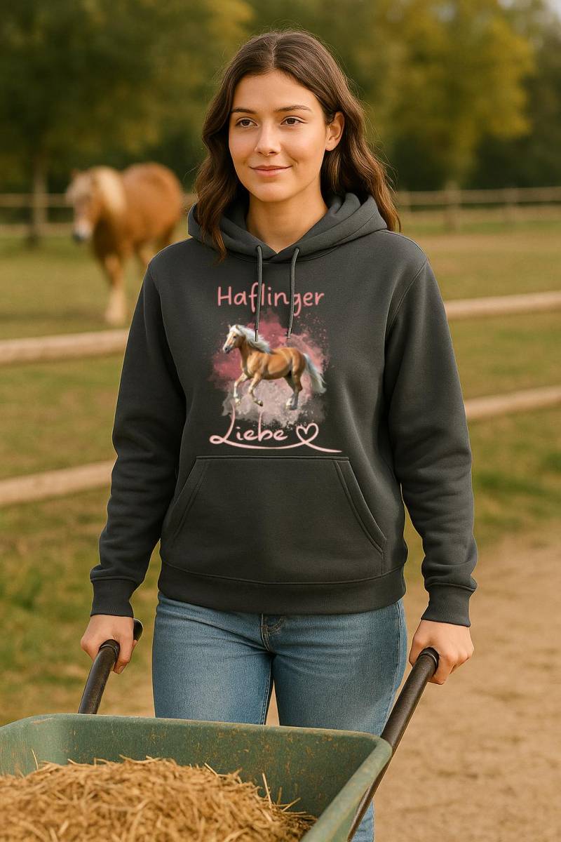 Haflinger Pferde Hoodie Damen - Pferdeliebe Pullover Pferd Geschenk Reiterin & Pferdemädchen Weihnachtsgeschenk + Pferdeliebhaber von SweetandHappyPets