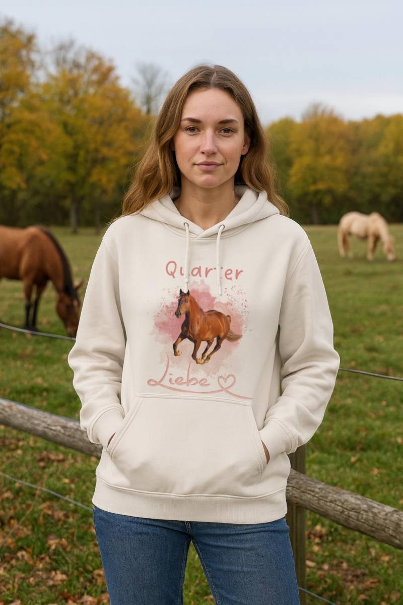 Quarter Horse Pferde Hoodie Damen - Pferdeliebe Pullover Pferd Geschenk Reiterin & Pferdemädchen -Weihnachtsgeschenk Pferd+Pferdeliebhaber von SweetandHappyPets