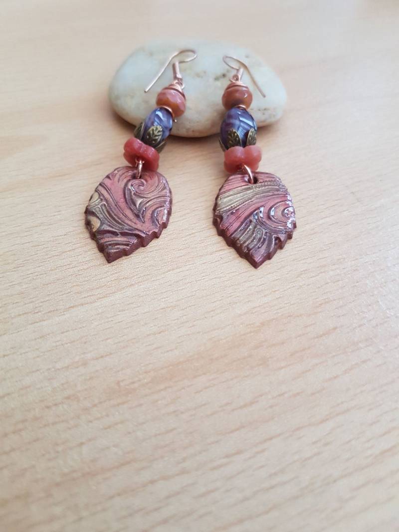 Handgemachte Polymer Clay Ohrringe Lampwork Glas Perlen Schmuck von SweetgemsDesign