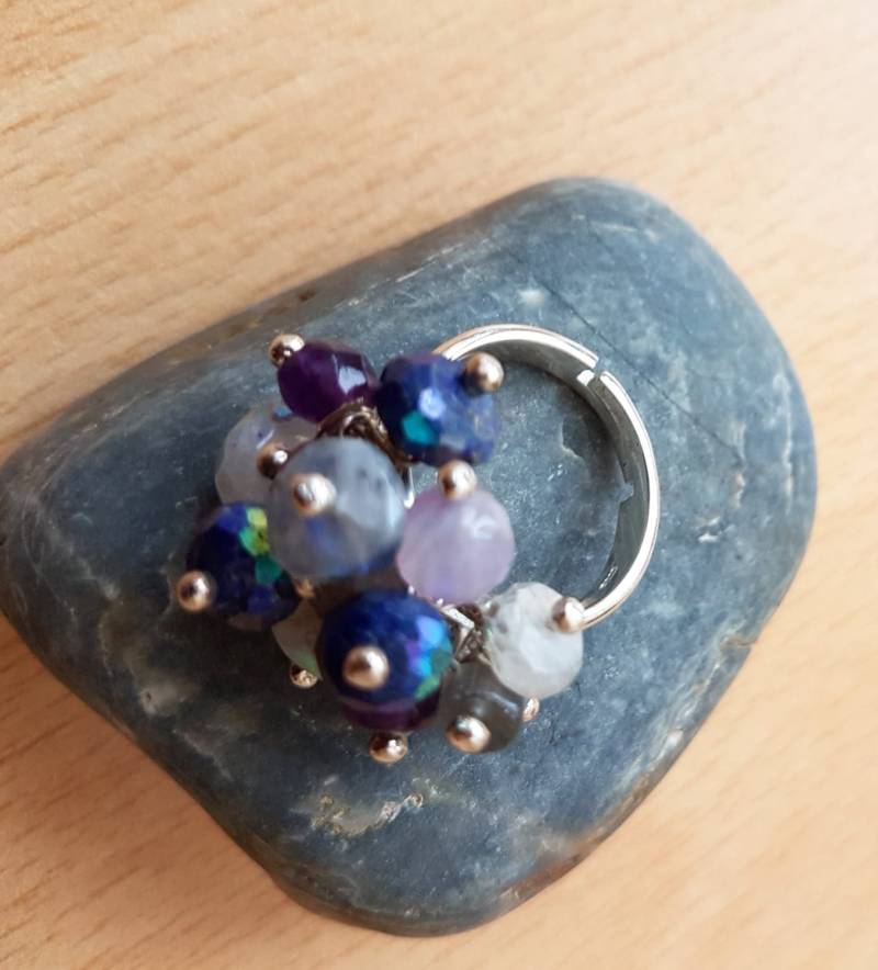 Regenbogen Quarz Sterling Silber Erweiterbar Ring von SweetgemsDesign