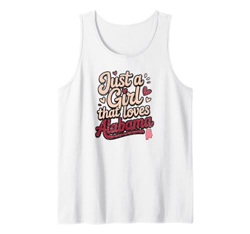 Just A Girl That Loves Alabama, Womens and Girls Fun Tank Top von Sweetheart Alabama Apparel