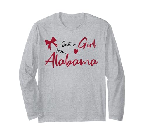 Just A Girl from Alabama, Women's and Girls Cute and Fun Langarmshirt von Sweetheart Alabama Apparel