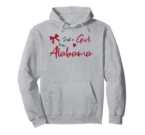 Just A Girl from Alabama, Women's and Girls Cute and Fun Pullover Hoodie von Sweetheart Alabama Apparel