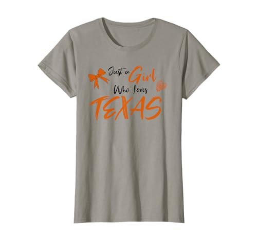 Just a Girl Who Loves Texas. with Heart and Bow Cute T-Shirt Just a Girl Who Loves Texas. with Heart and Bow Cute T-Shirt von Sweetheart Texas Apparel