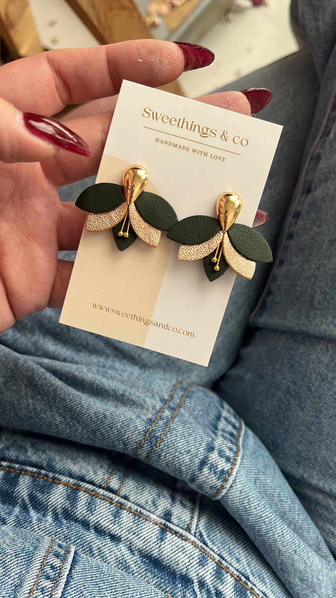 Roségoldene Ohrringe | Femininer Und Eleganter Blütenblattschmuck Trauzeugenschmuck Trendiges Geburtstagsgeschenk Für Freundin Schwester von Sweethingsandco