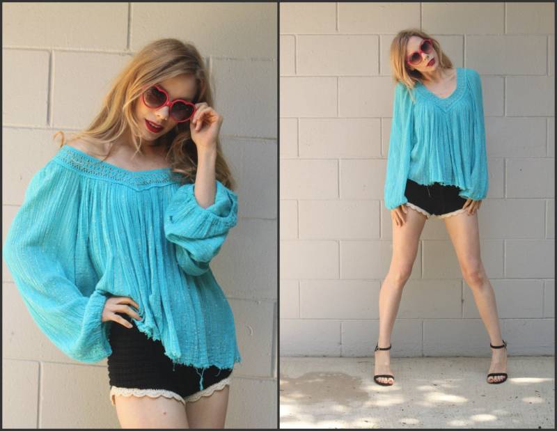Vintage 70Er Jahre Hippie Hauchdünnen Festival Top Boho Bauer Xs S M Vintage 70Er Jahre Hippie Hauchdünnen Festival Top Boho Bauer Xs S M von Sweetiesvintage