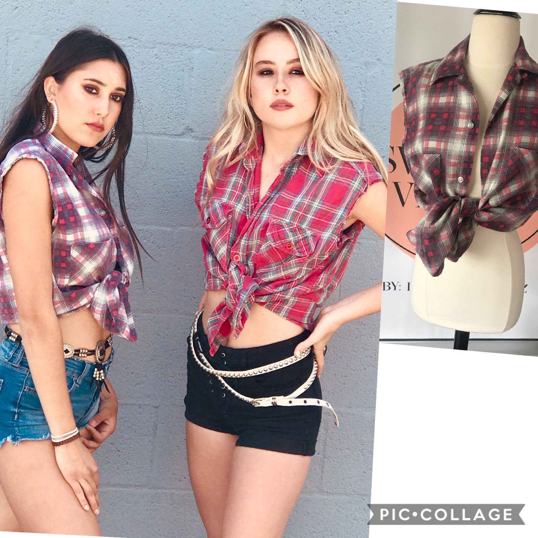 Vintage 70Er Jahre Weiche Flanell Shirt Weste Oben Krawatte Top Rot Weiß Coachella Festival - Xs S M Vintage 70Er Jahre Weiche Flanell Shirt Weste Oben Krawatte Top Rot Weiß Coachella Festival - Xs S M von Sweetiesvintage