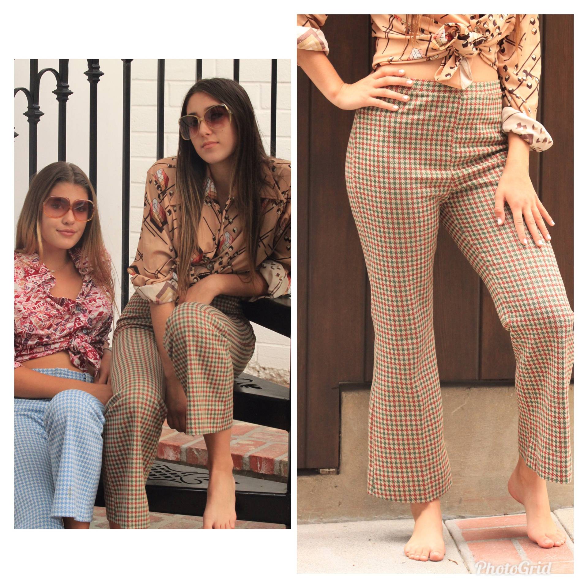 Vintage 70Er Karo Glöckchen Hose Flares Xs S M Boho Hippie Vintage 70Er Karo Glöckchen Hose Flares Xs S M Boho Hippie von Sweetiesvintage