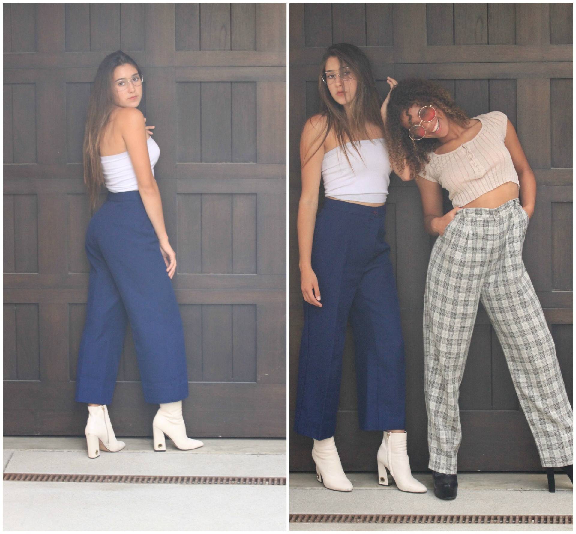 Vintage 80Er Navy High Waist Hose Culottes Crop Xs S Vintage 80Er Navy High Waist Hose Culottes Crop Xs S von Sweetiesvintage