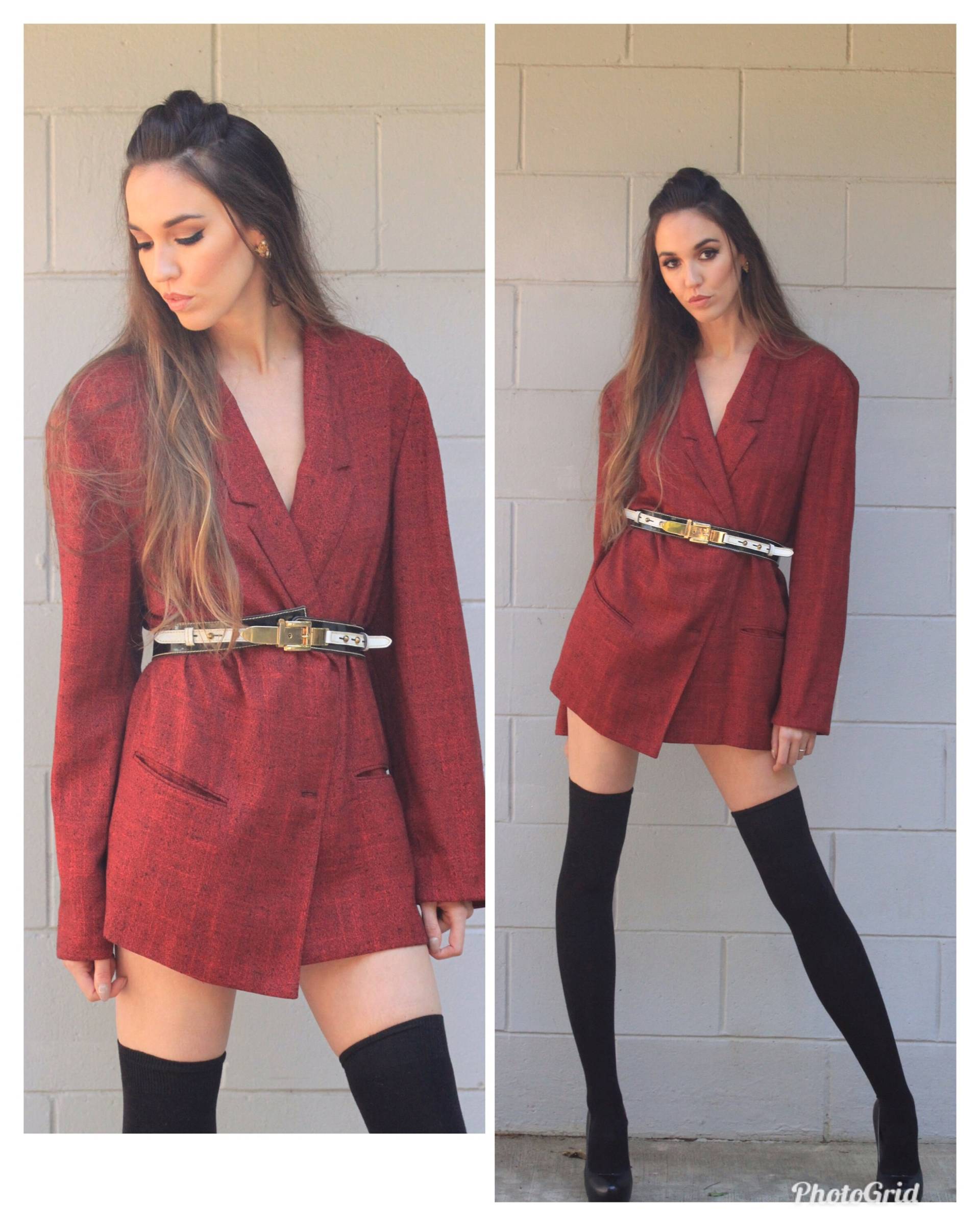 Vintage 80Er Oversized Blazer Shirt Mantel Kleid Minijacke Burgund Xs S M L Vintage 80Er Oversized Blazer Shirt Mantel Kleid Minijacke Burgund Xs S M L von Sweetiesvintage