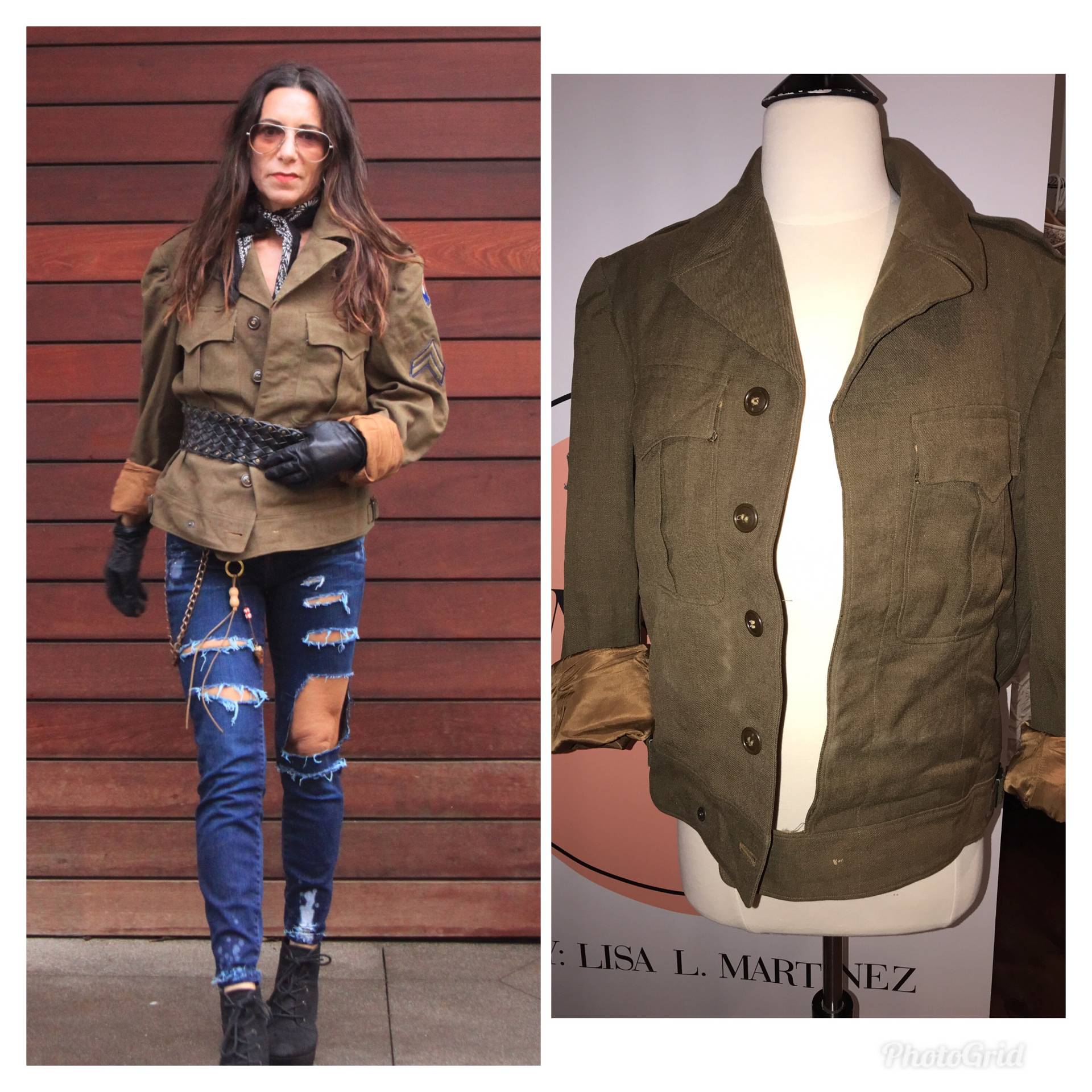 Vintage Military Green Army Mantel Offiziersjacke Urban Cool Größe Medium Vintage Military Green Army Mantel Offiziersjacke Urban Cool Größe Medium von Sweetiesvintage