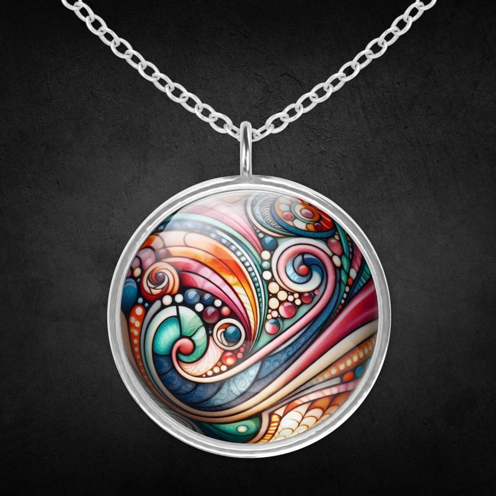 925 Sterlingsilber Halskette Bunt Silber Damen Schmuck 925 Sterlingsilber Halskette Bunt Silber Damen Schmuck von Sweetlittlelove24