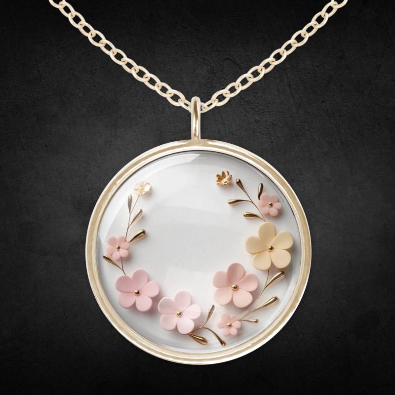 Blumen Halskette Gold Edelstahl Schlicht Blumen Halskette Gold Edelstahl Schlicht von Sweetlittlelove24