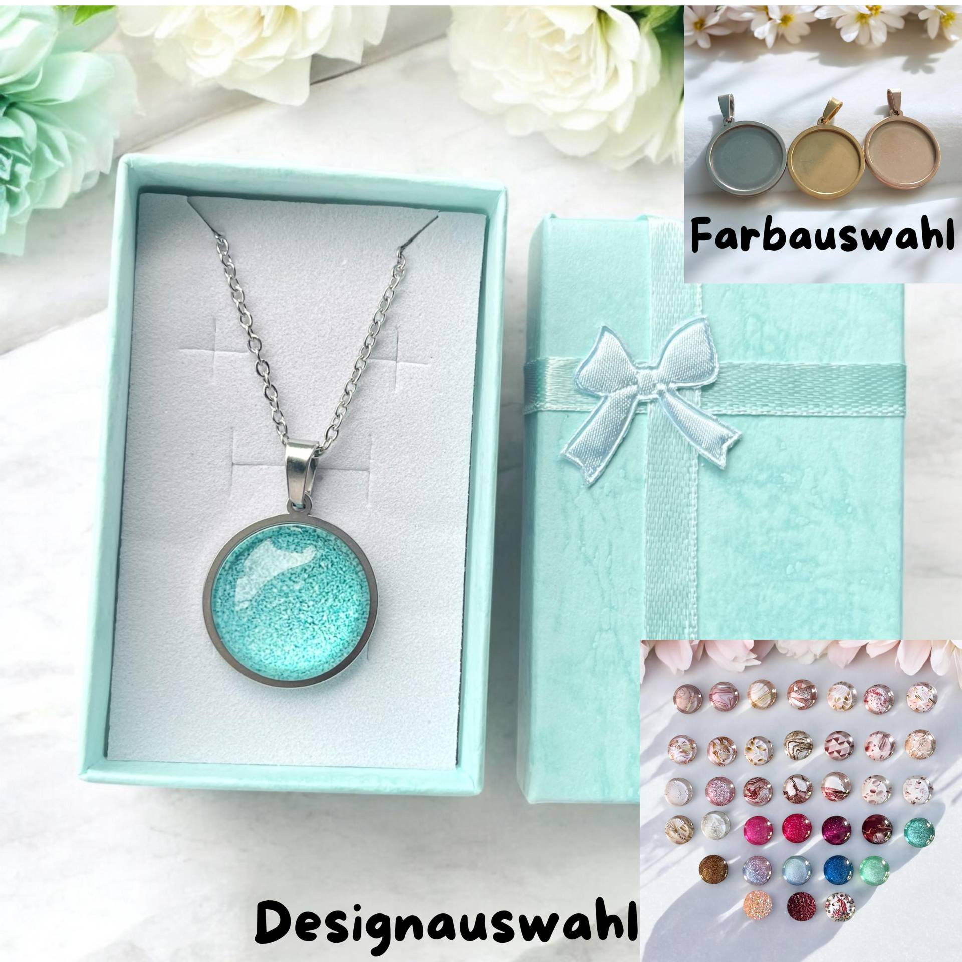 Edelstahl Halskette Mit Anhänger Silber Gold Roségold Türkis Farbauswahl Anpassbar Damen Mädchen Geschenk Schmuck Edelstahl Halskette Mit Anhänger Silber Gold Roségold Türkis Farbauswahl Anpassbar Damen Mädchen Geschenk Schmuck von Sweetlittlelove24