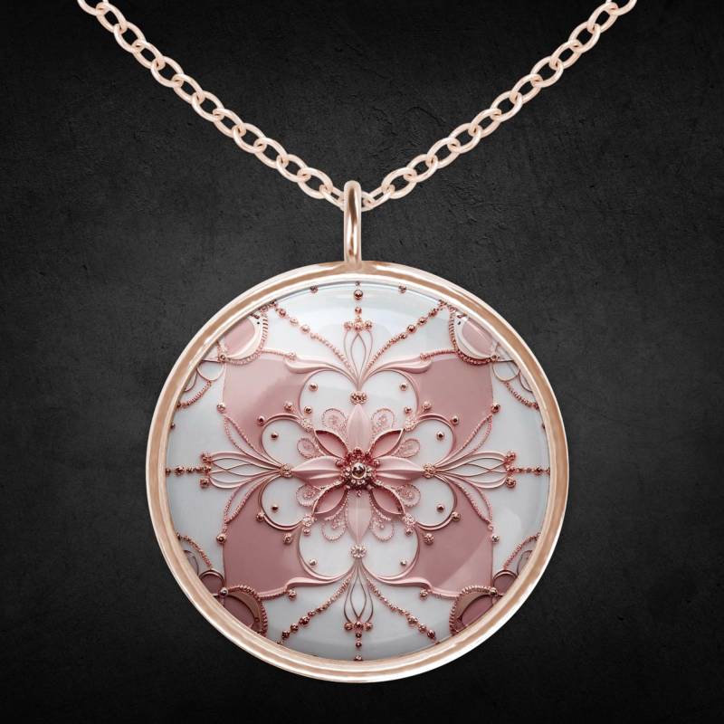 Edelstahl Kette Halskette Mit Anhänger Roségold Rosa Weiß Schmuck Geschenkidee Edelstahl Kette Halskette Mit Anhänger Roségold Rosa Weiß Schmuck Geschenkidee von Sweetlittlelove24