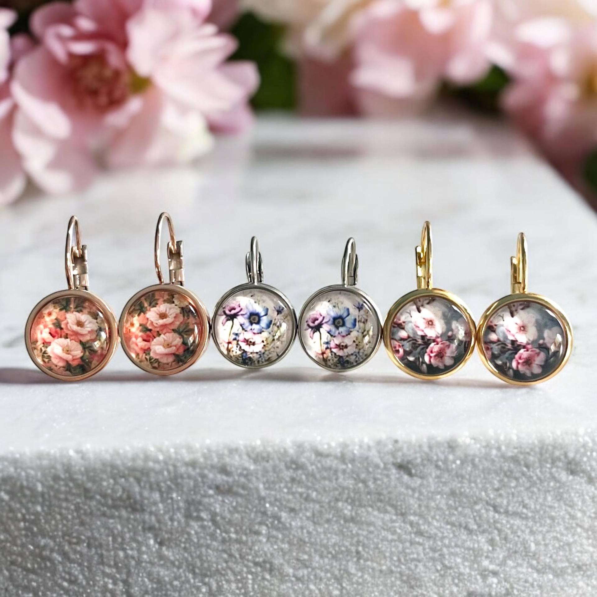 Edelstahl Ohrringe Ohrstecker Ohrhänger Gold Silber Roségold Mit Blumen Bunt Damen Mädchen Schmuck Geschenk Edelstahl Ohrringe Ohrstecker Ohrhänger Gold Silber Roségold Mit Blumen Bunt Damen Mädchen Schmuck Geschenk von Sweetlittlelove24