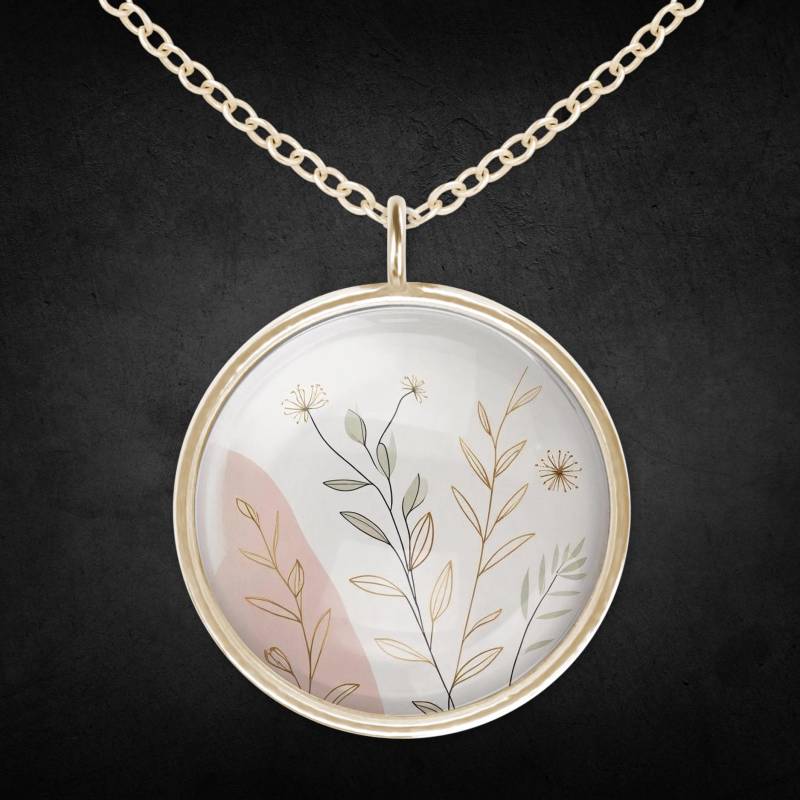 Frauen Halskette Gold Minimalistisch Mit Motiv Floral Damen Schmuck Edelstahl Frauen Halskette Gold Minimalistisch Mit Motiv Floral Damen Schmuck Edelstahl von Sweetlittlelove24