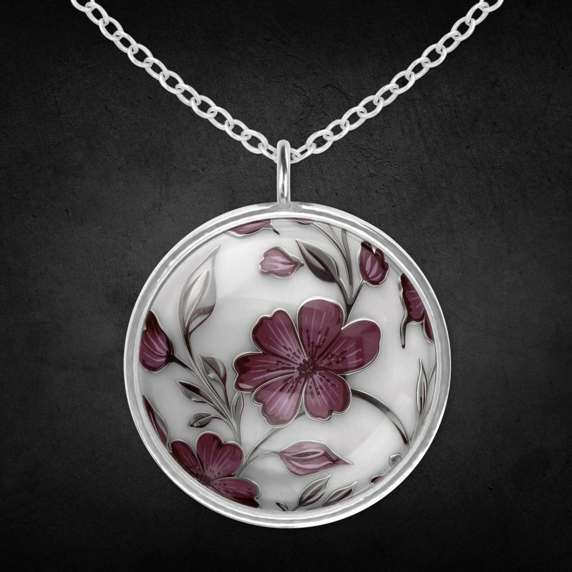 Frauen Halskette Silber Edelstahl Mit Blumen Frauen Halskette Silber Edelstahl Mit Blumen von Sweetlittlelove24