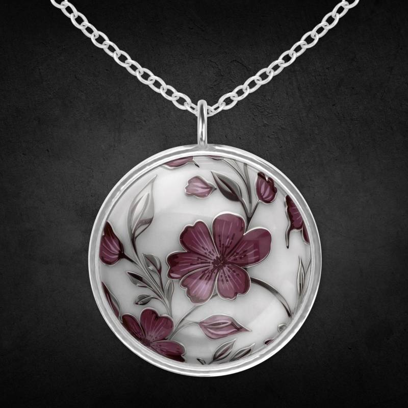 Frauen Halskette Silber Edelstahl Mit Blumen Frauen Halskette Silber Edelstahl Mit Blumen von Sweetlittlelove24