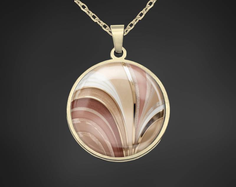 Halskette Gold Beige Edelstahl Schmuck Für Frauen von Sweetlittlelove24