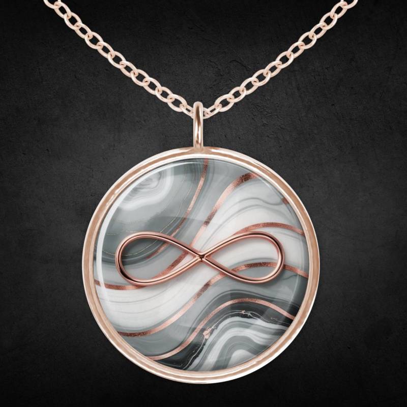 Halskette Kette Infinity Unendlich Roségold von Sweetlittlelove24