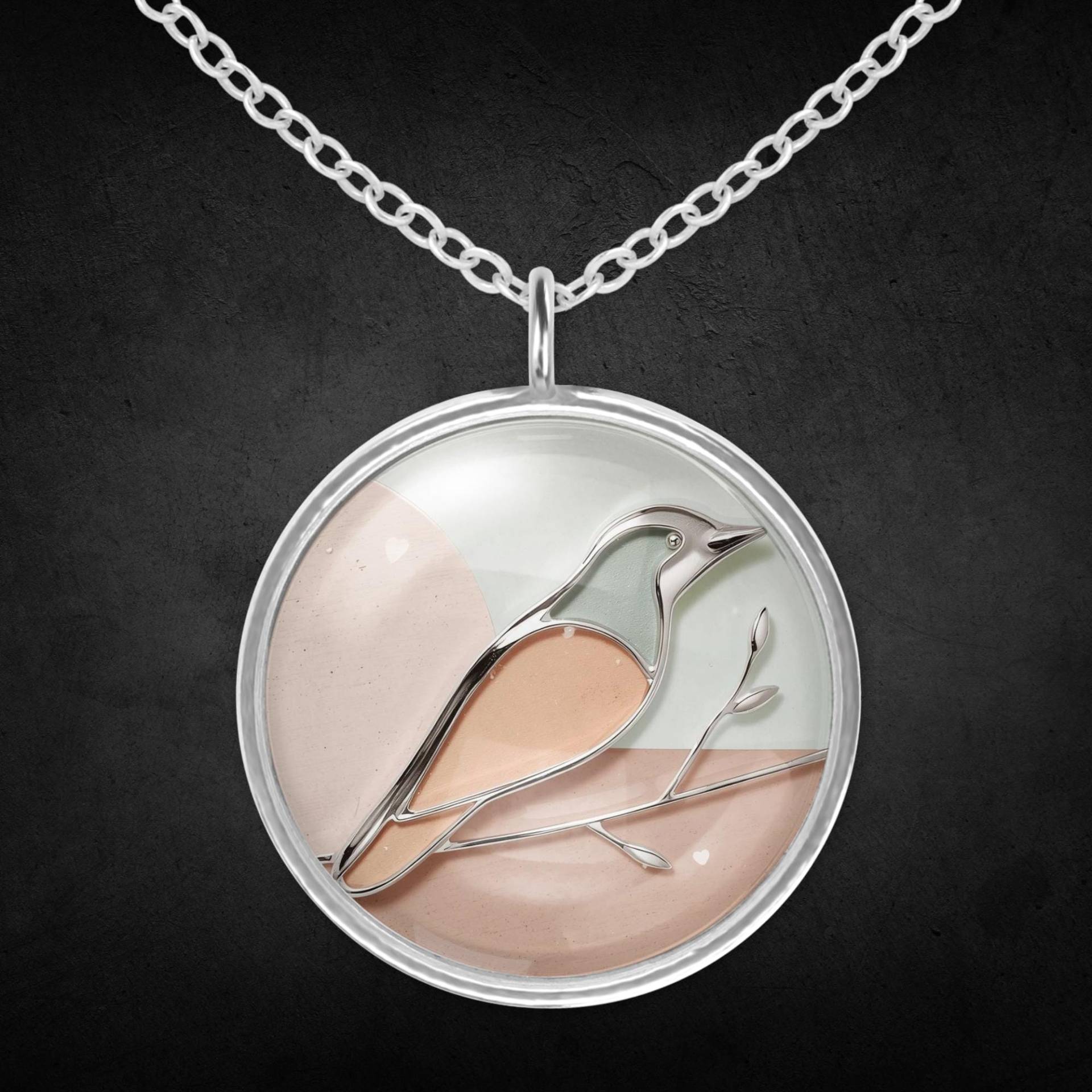 Halskette Mit Anhänger Vogel Edelstahl Silber Halskette Mit Anhänger Vogel Edelstahl Silber von Sweetlittlelove24