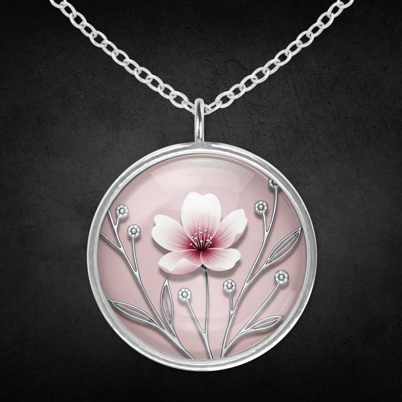 Halskette Silber Rosa Blume Frauen Schmuck Halskette Silber Rosa Blume Frauen Schmuck von Sweetlittlelove24