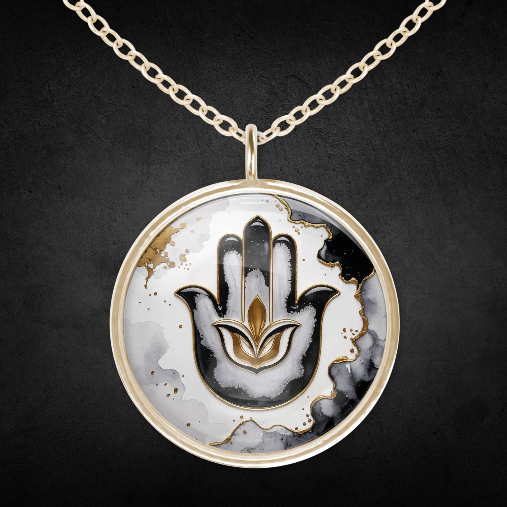 Hamsa Halskette Kette Damen Gold von Sweetlittlelove24