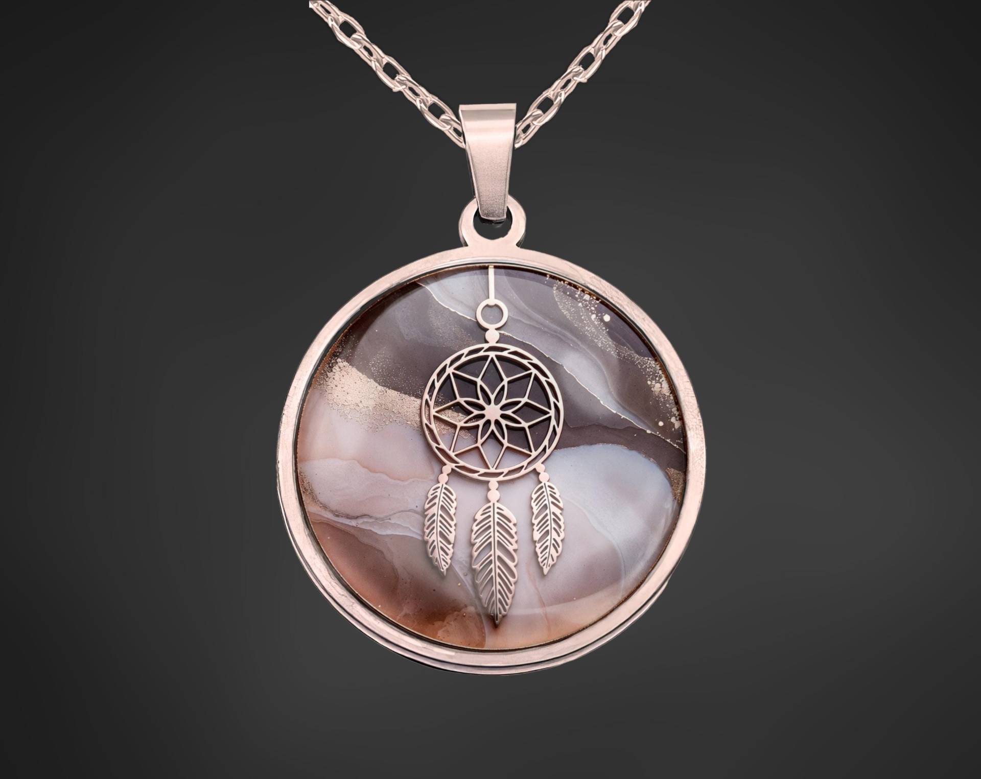 Handgefertigte Halskette Kette Roségold Trsumfänger Schmuck Geschenkidee Frau von Sweetlittlelove24