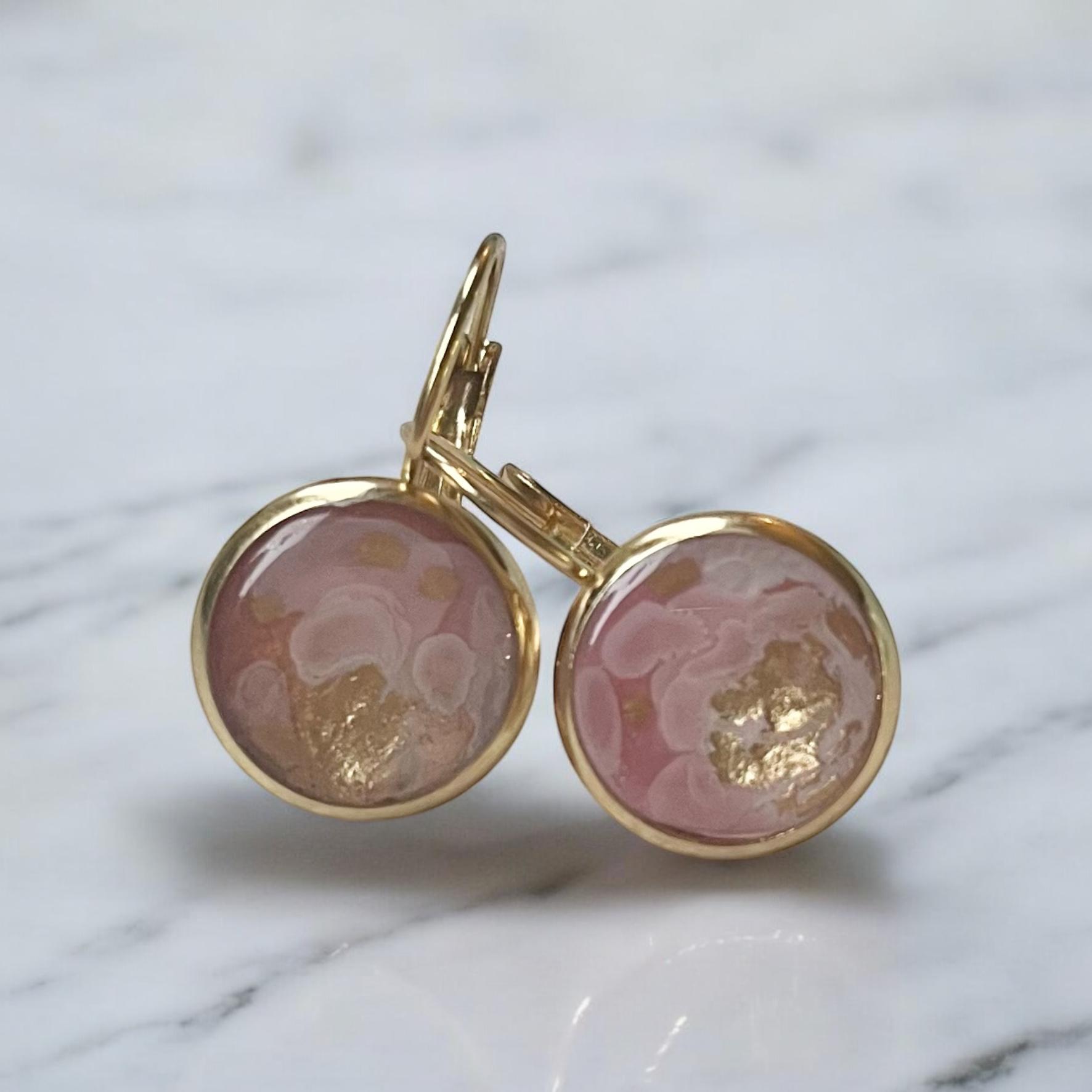 Handgemachte Ohrringe Hängend Gold Edelstahl Ohrhänger Mit Marmormuster Handgemachte Ohrringe Hängend Gold Edelstahl Ohrhänger Mit Marmormuster von Sweetlittlelove24