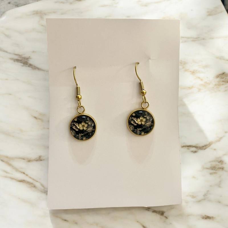 Handgemachte Ohrringe Hängend Gold Edelstahl Ohrhänger von Sweetlittlelove24