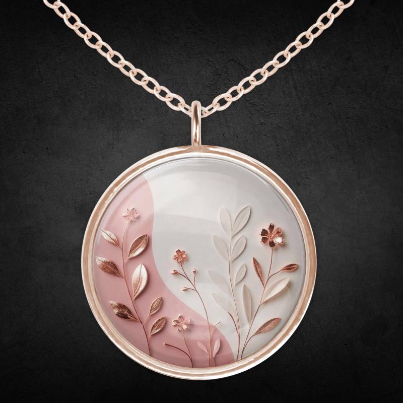 Kette Roségold Damen Halskette Gold Rosa Weiß Kette Roségold Damen Halskette Gold Rosa Weiß von Sweetlittlelove24