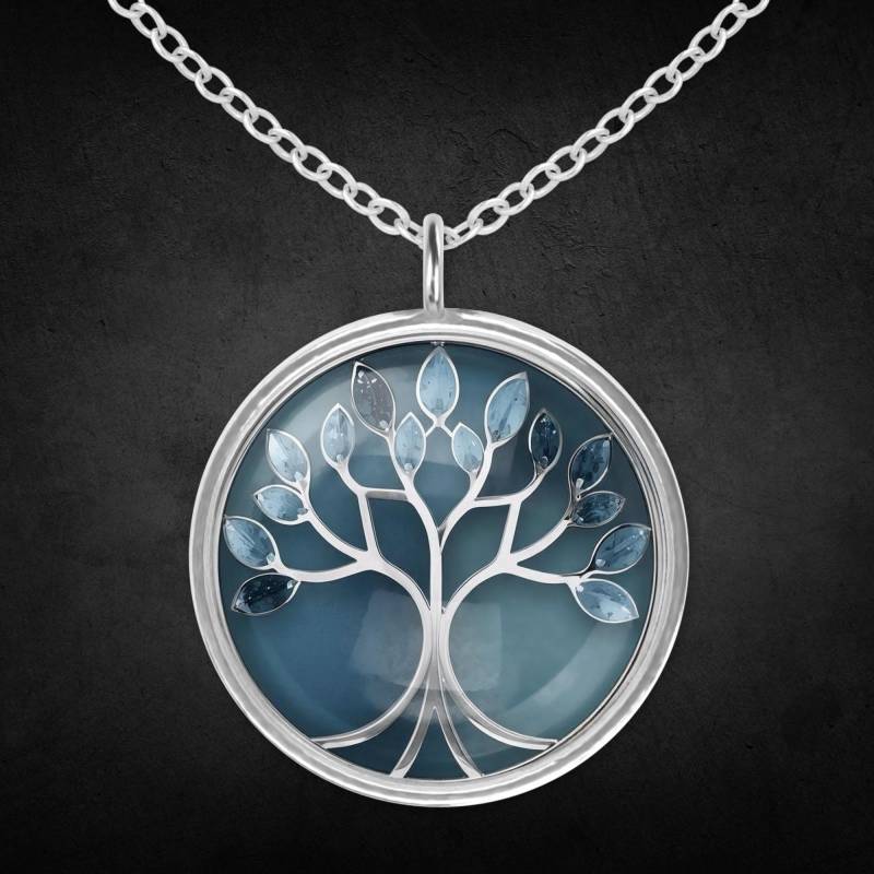 Lebensbaum Halskette Silber Blau Lebensbaum Halskette Silber Blau von Sweetlittlelove24