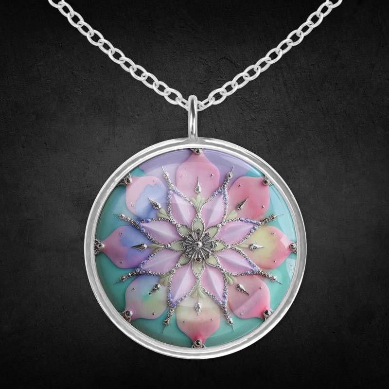 Mandala Halskette Bunt Edelstahl Kette Damen Schmuck Geschenk Für Frauen Mandala Halskette Bunt Edelstahl Kette Damen Schmuck Geschenk Für Frauen von Sweetlittlelove24